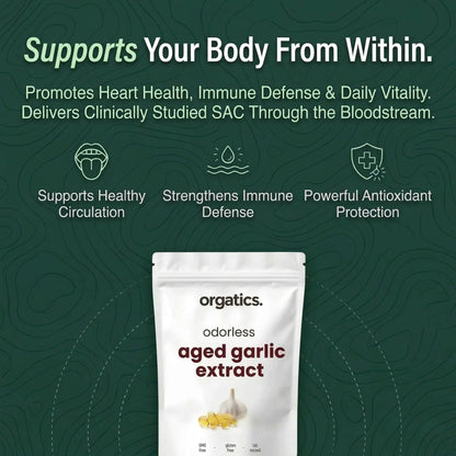 ORGATICS ODORLESS AGED GARLIC EXTRACT 7,500MG SOFTGELS