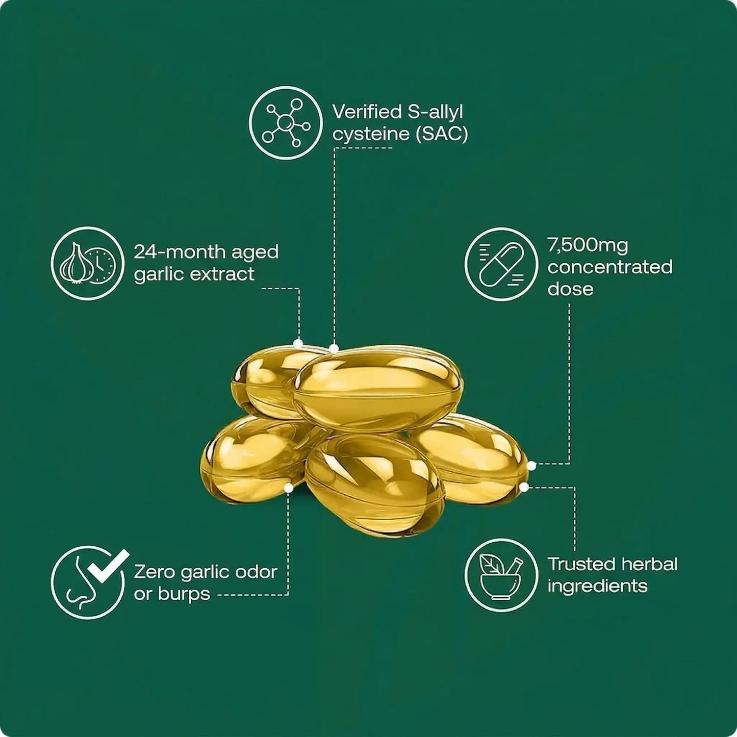 ORGATICS ODORLESS AGED GARLIC EXTRACT 7,500MG SOFTGELS