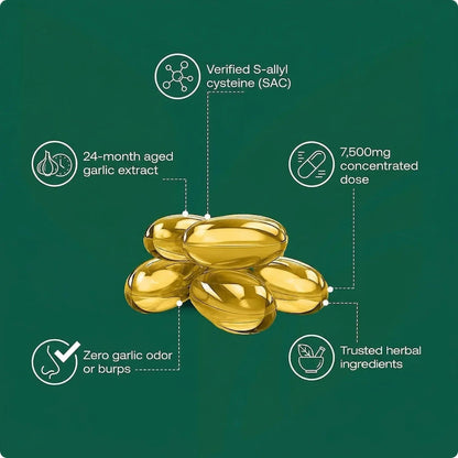 ORGATICS ODORLESS AGED GARLIC EXTRACT 7,500MG SOFTGELS
